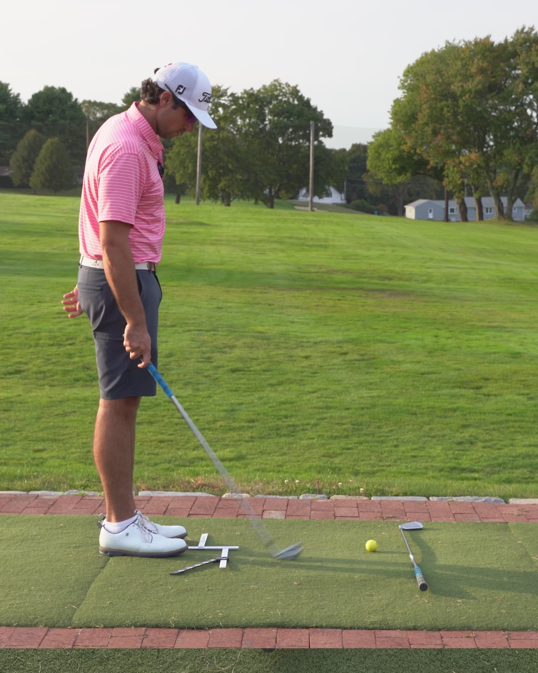 stance caddy golf perfect alignment foot ball placement wedge driver club proper distance consistency accuracy improve instruction