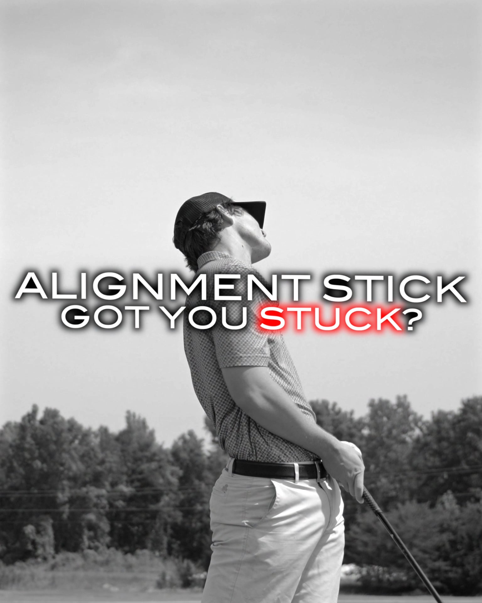 alignment stick stuck stance caddy perfect foot ball placement wedge driver club proper